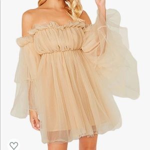 Brand new tan tulle dress